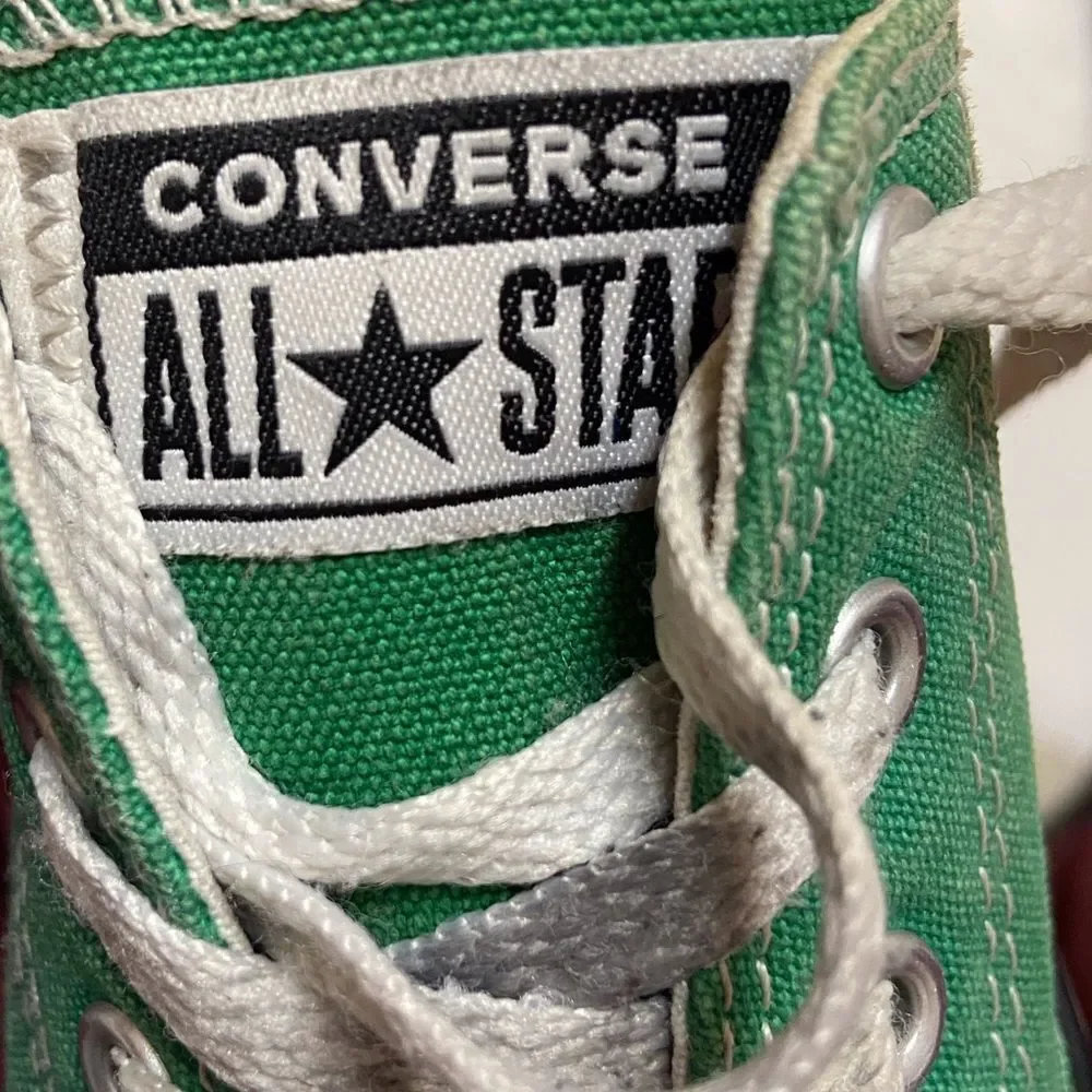 Converse Kids Green and White Sneakers Size 1